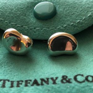 Tiffany & Co. Elsa Peretti Silver Bean Earrings
